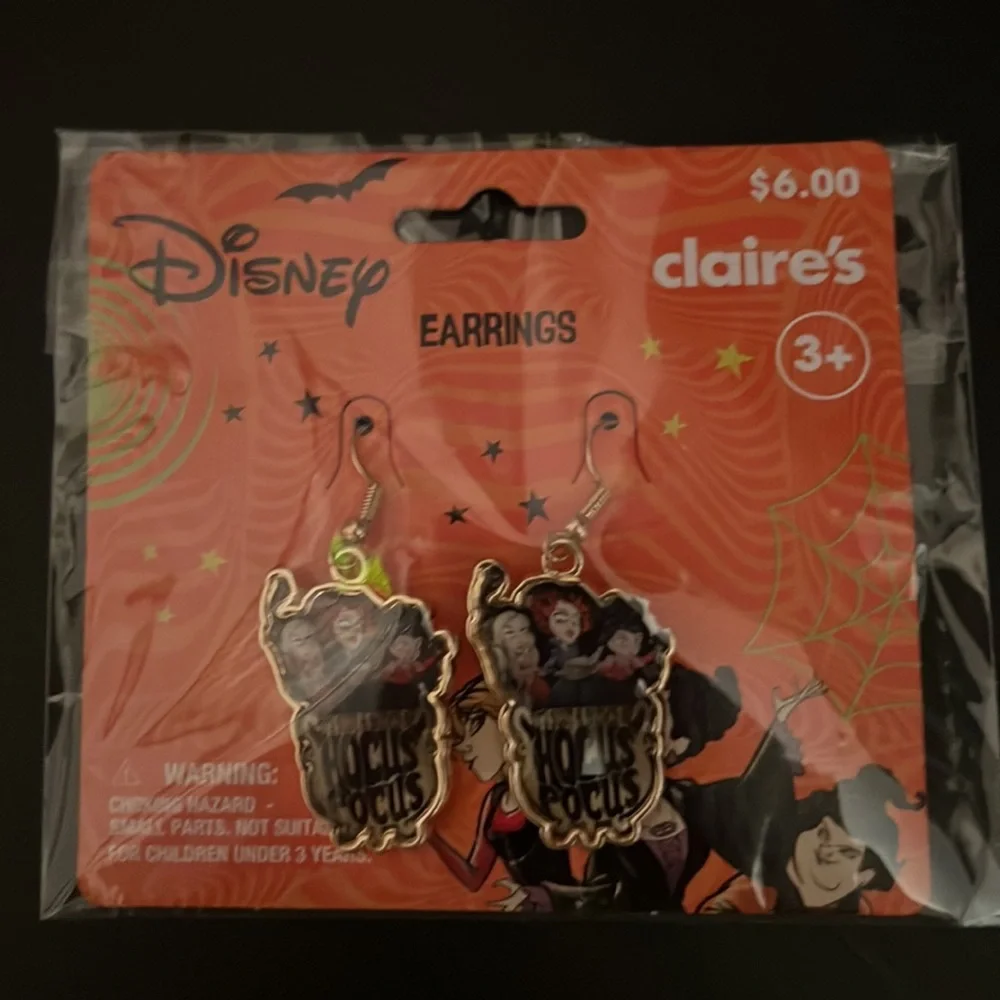Disney Claire’s NWT Hocus Pocus Halloween Earrings